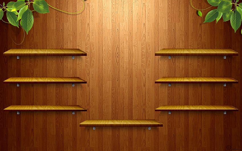 Shelves, brown, abstract, green, texture HD wallpaper