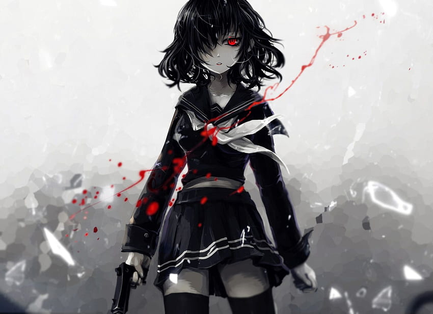 Dangerous girl girl artwork anime katana HD wallpaper  Peakpx