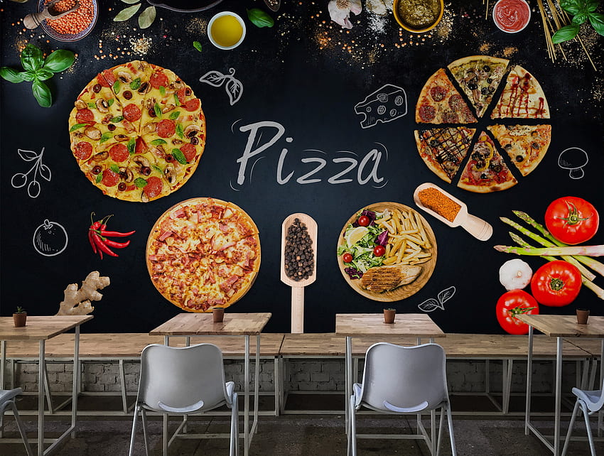 Pizza Restaurant Culinary Wall Mural Bistro Cafe. Etsy New Zealand, Food Pizza HD wallpaper