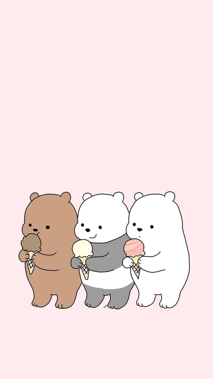Ice cream will make any bear smile!. Bare Bear. Cute, Ice Cream Cartoon HD  phone wallpaper | Pxfuel