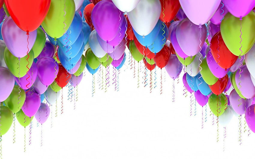 Bunte Luftballons, bunt, andere, Luftballons, leuchtende Farben HD-Hintergrundbild