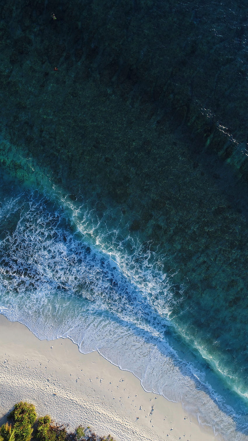 Природа, вода, гледка отгоре, океан, сърф, Малдиви HD тапет за телефон