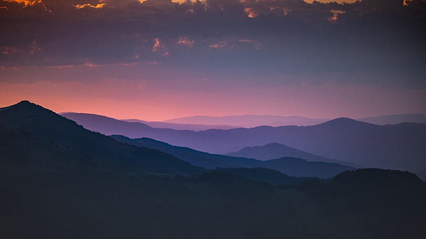 Morning Shades Of Pink Mountains , , Фон и HD тапет