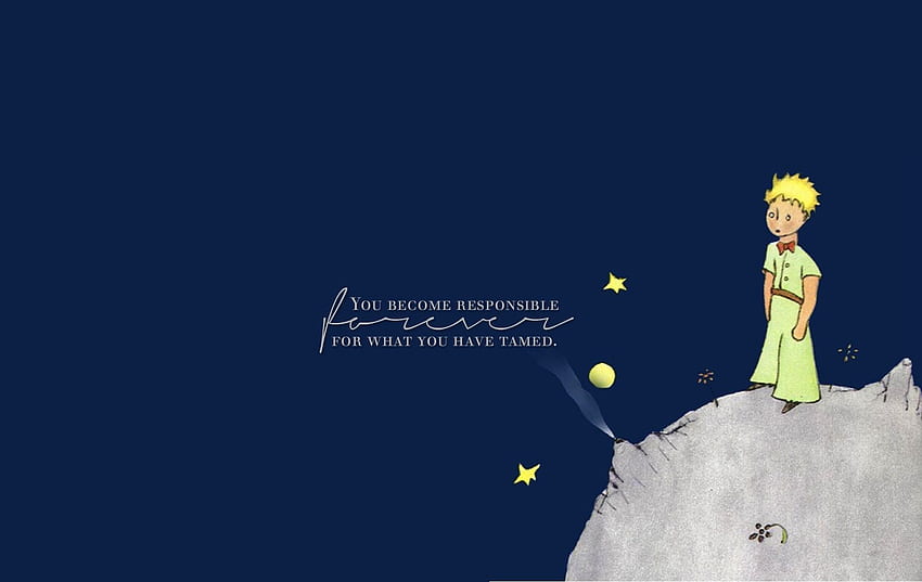 You become responsible forever for what you have tamed, Little Prince Quotes HD wallpaper