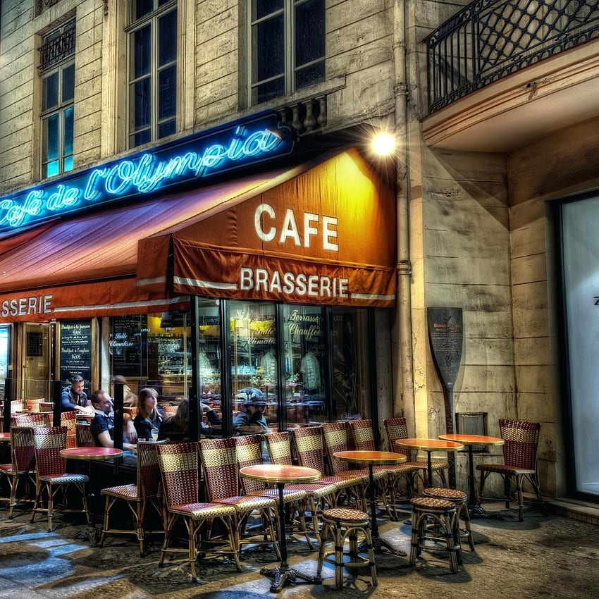 Paris Cafe Cafes Street Party Romance HD phone wallpaper