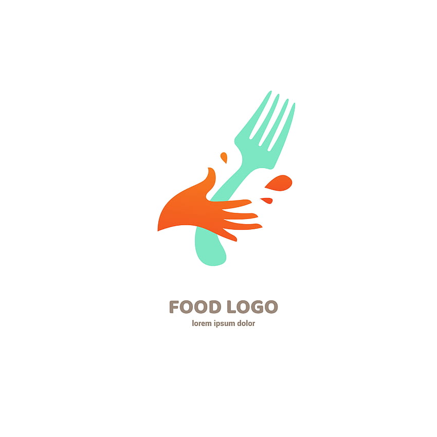 Векторно стоково лого, векторен шаблон за абстрактна естествена храна. Илюстрационен дизайн на лого за бизнес готвене. Векторна мрежа за хранене i. Естествена храна, лого храна, лога, хранителен символ HD тапет за телефон