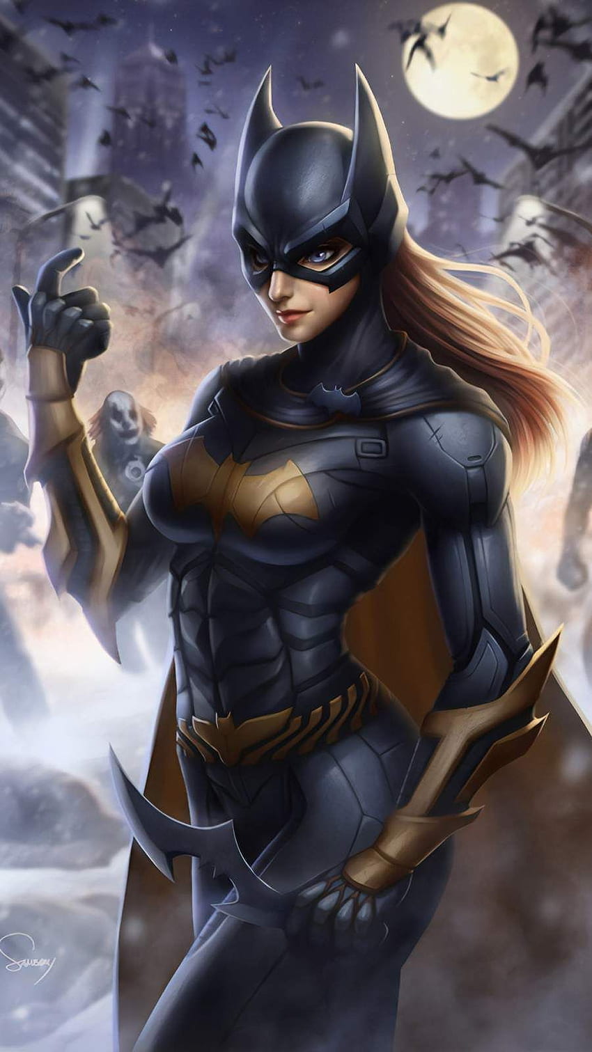 Batgirl Art IPhone през 2020 г. Batgirl art, Batgirl, Superhero, Batwoman HD тапет за телефон