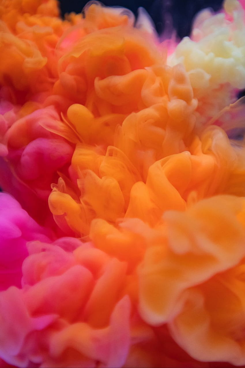 Smoke, Bunches, Colored Smoke, Orange, Pink Iphone 4s 4 For Parallax Background HD phone wallpaper