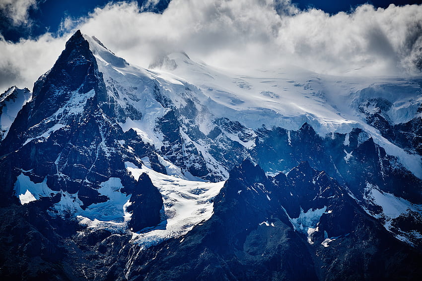 Nature, Mountains, Snow, Vertex, Top HD wallpaper