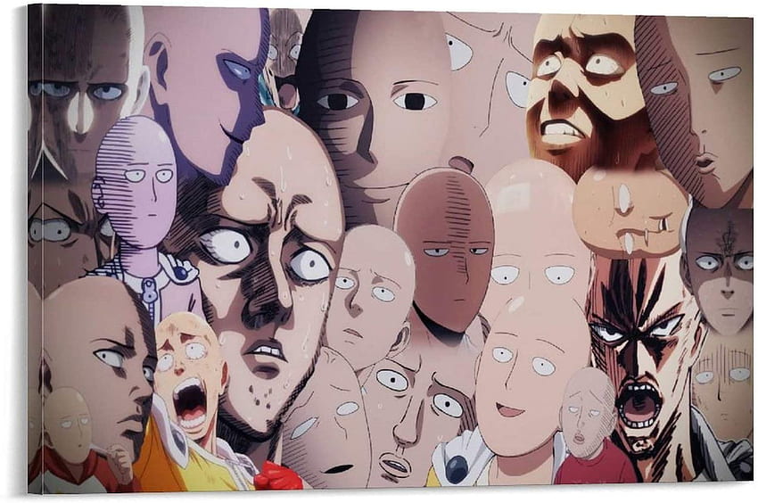 YEIU One Punch Man Poster -Saitama- Japan Anime Poster That's Funny Plakat artystyczny na płótnie i druk artystyczny Nowoczesna rodzinna dekoracja sypialni Postersinch(cm): Plakaty i reprodukcje Tapeta HD