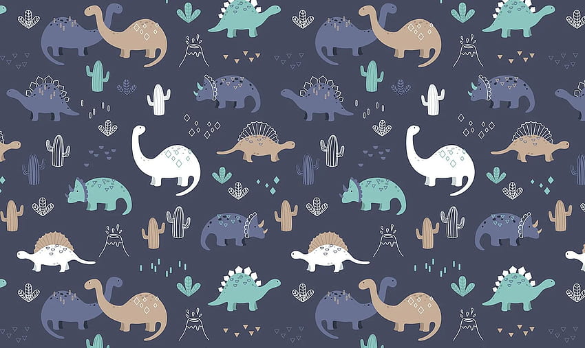 포트폴리오 – 표면 패턴 디자인 – Ewa Brzozowska. 공룡, 표면 패턴 디자인, 공룡, 귀여운 공룡 HD 월페이퍼
