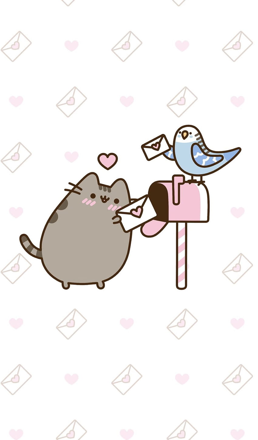 Pusheen de la Saint-Valentin, Kawaii Pusheen Fond d'écran de téléphone HD