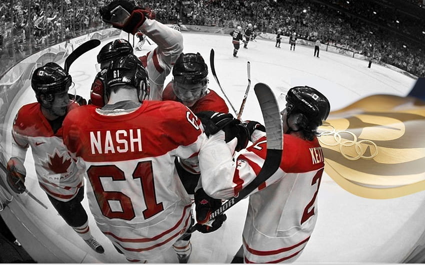 Eishockey-Goldmedaille des Team Canada. Team Kanada, olympisch HD-Hintergrundbild