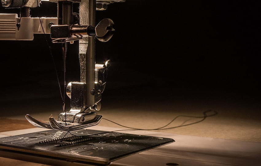aguja, hilo, máquina de coser para fondo de pantalla