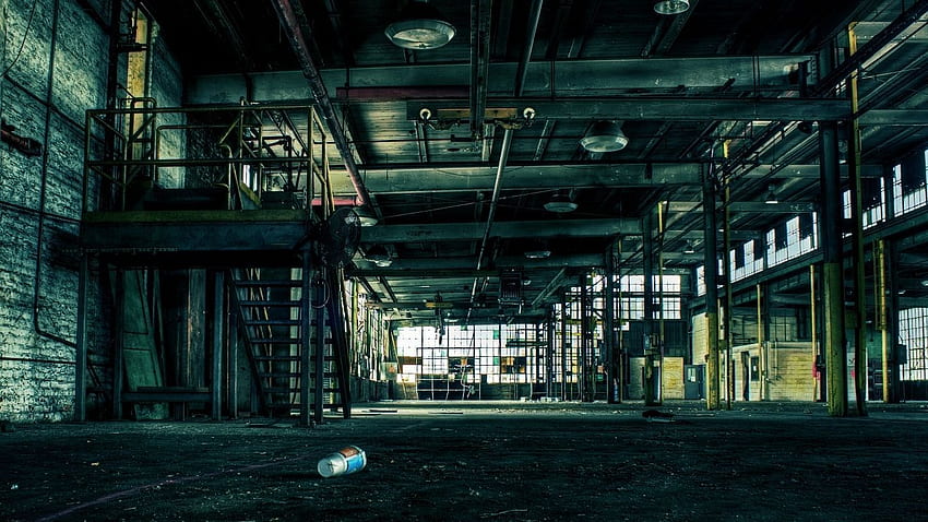 The old factory, Dark Industrial HD wallpaper