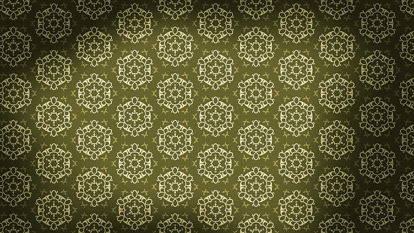 Ciemnozielony wzór bez szwu ornamentu w stylu vintage - -, zielony wiktoriański Tapeta HD