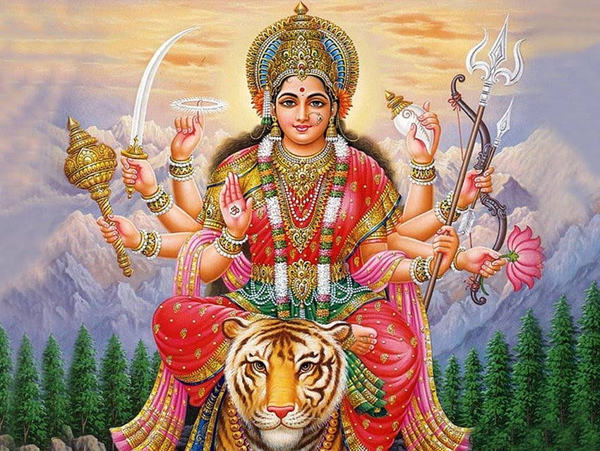 Goddess Maa Durga. God, Maa Sherawali HD wallpaper