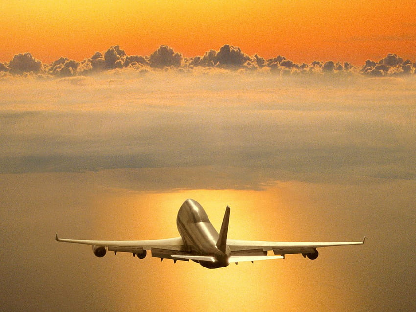 boeing 747, boeing, sky, sun, 747 HD wallpaper