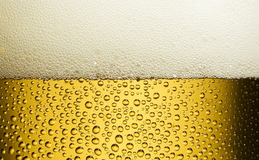Cerveja, refrigerada, grafia, bolhas papel de parede HD