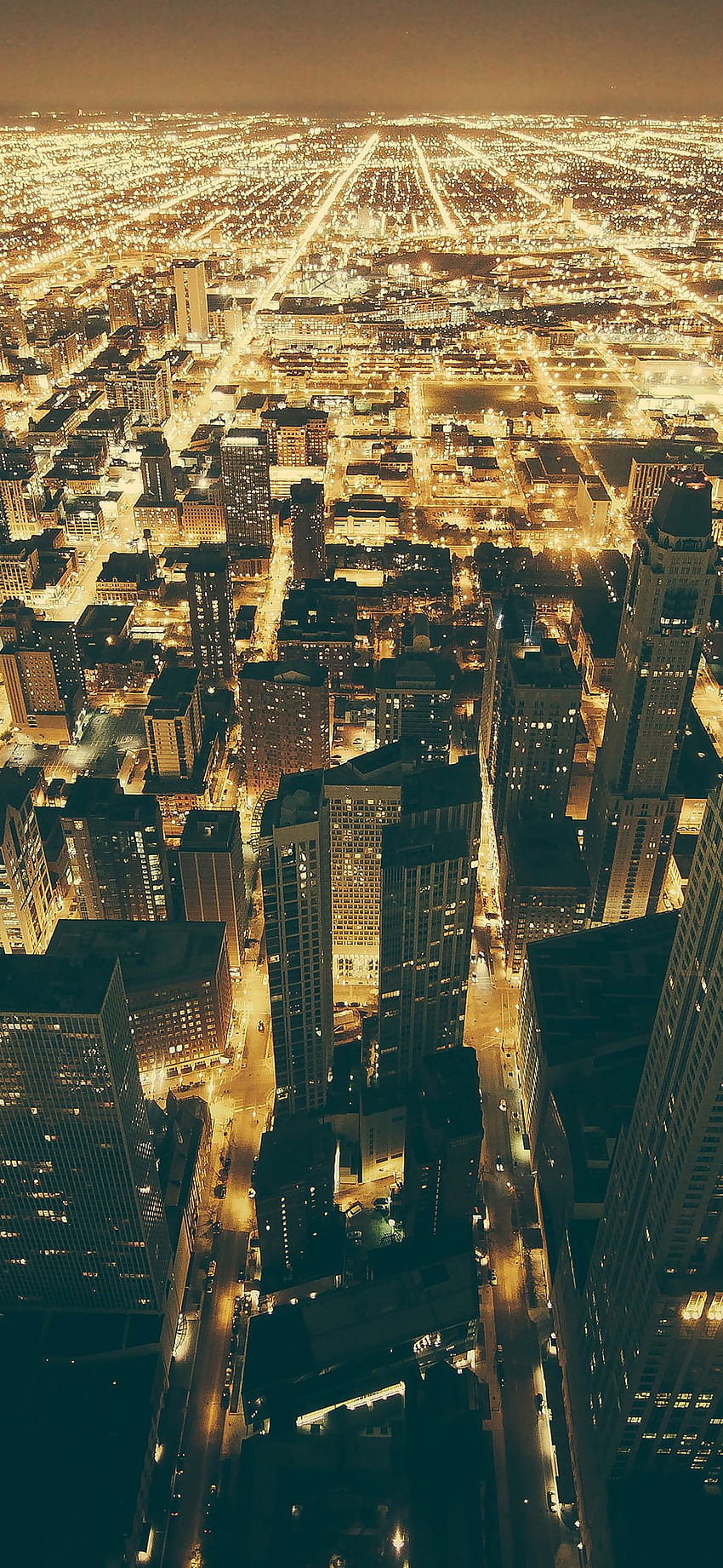 Chicago Night Sky City, Chicago Rain HD phone wallpaper