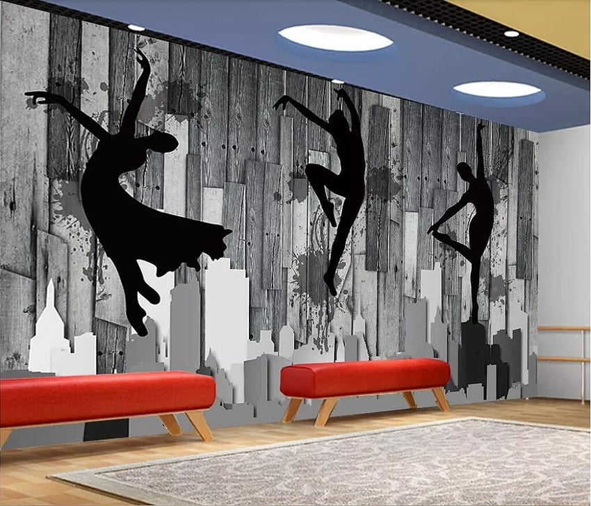 beibehang Custom mural nostalgic wood dance studio ballet yoga studio tooling wall papers home decor papel de parede. . - AliExpress HD wallpaper