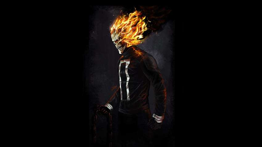 Ghost Rider ซูเปอร์ฮีโร่มาร์เวล ศิลปะ วอลล์เปเปอร์ HD