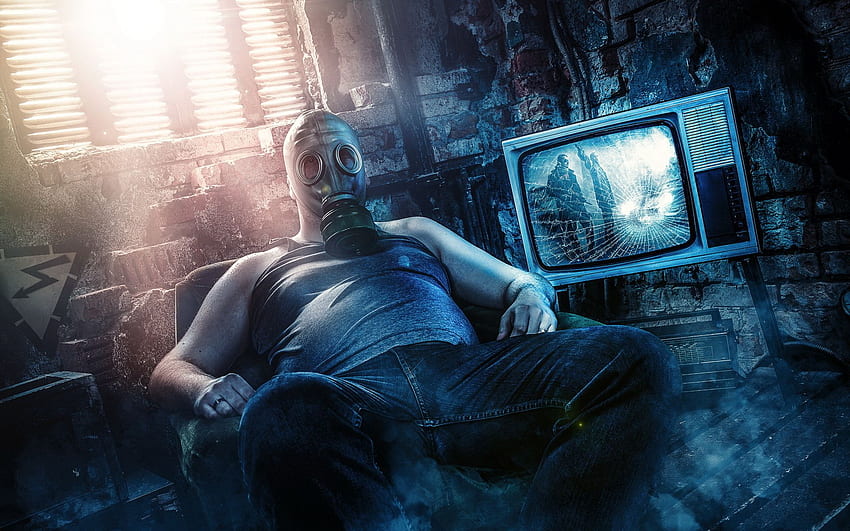 Oyunlar Eğlence Video Oyunları Dark Gas Mask Masks Spooky Creepy ., Creepy Gaming HD duvar kağıdı