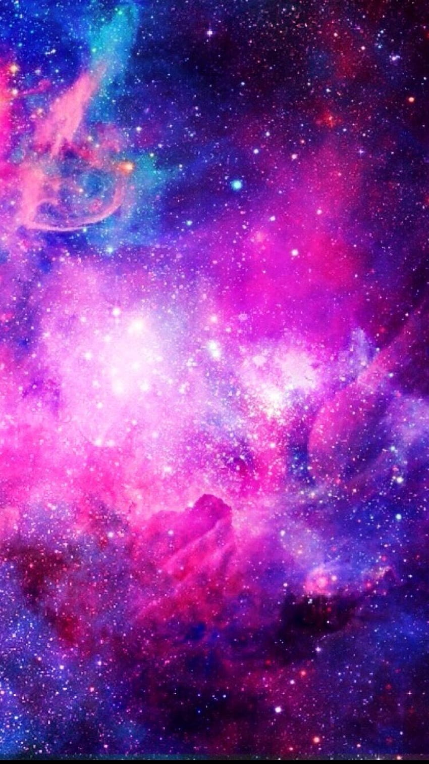 Różowa niebieska i fioletowa galaktyka, różowa fioletowa i niebieska galaktyka Tapeta na telefon HD