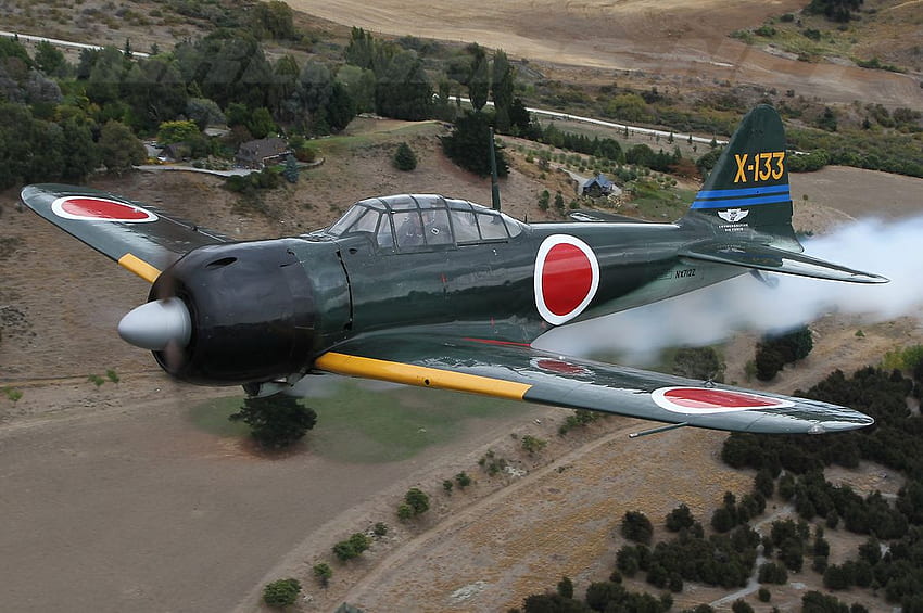 Mitsubishi A6 Zero, japanische Luftwaffe, Zweiter Weltkrieg, Flugzeugträger HD-Hintergrundbild