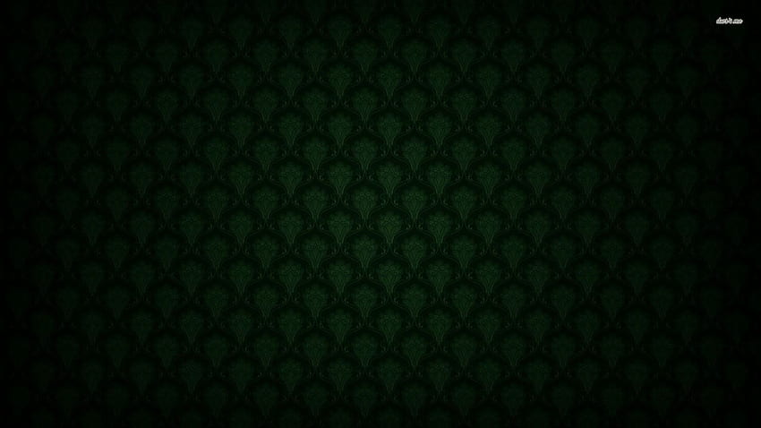 Зелен ретро флорален модел - абстрактен, тъмен ретро HD тапет