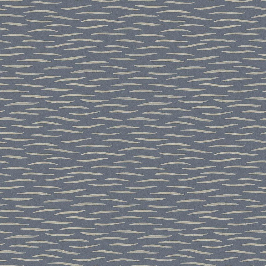 Líneas onduladas simples lindas de Hygge en azul marino. no tejido fondo de pantalla del teléfono