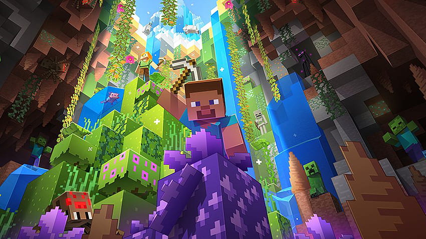 Minecraft 1.18 dodaje „dramatyczny nowy teren” do twojego obecnego świata Tapeta HD