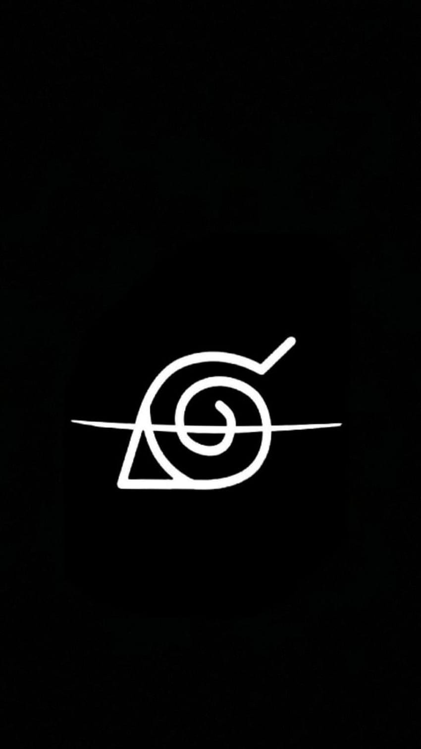 Teléfono con el logotipo de Konoha, símbolo de la aldea de Naruto fondo de pantalla del teléfono