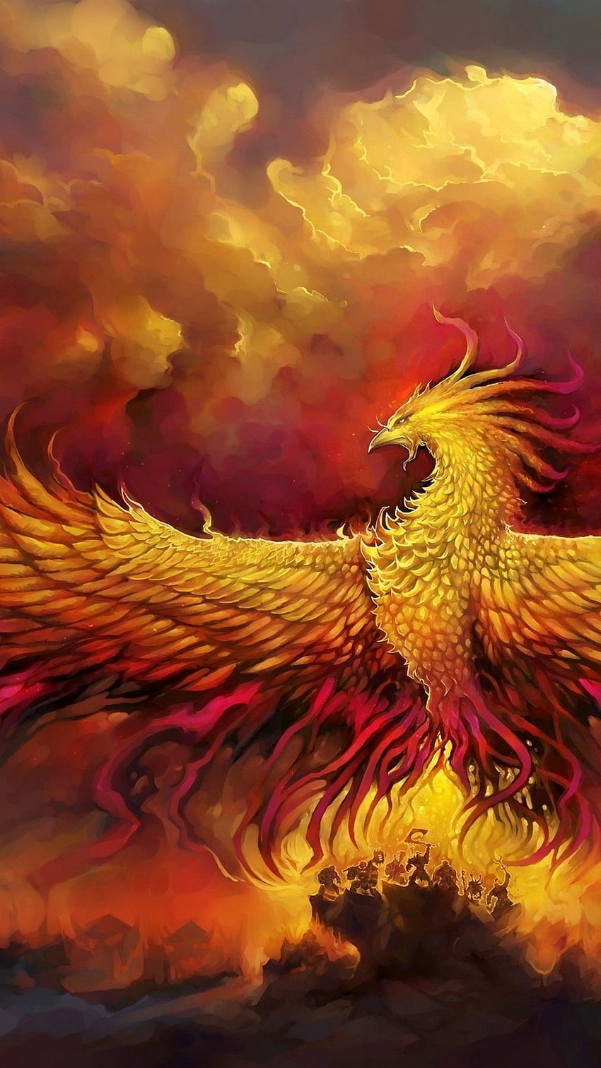 Phoenix Wings 3 iPhone Parallax Phoenix Wings - Greek Mythology ...