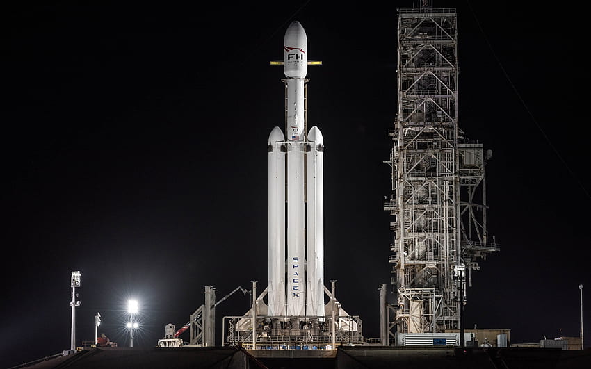 SpaceX Falcon Heavy, spacex, pesante, falco, razzo Sfondo HD
