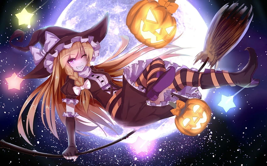 Fundo Imagem Fofa Para Papel De Parede De Halloween Do Anime