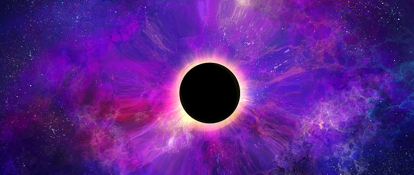 espacio, colorido, oscuro, agujero negro, 2560 X 1080 Oscuro fondo de pantalla
