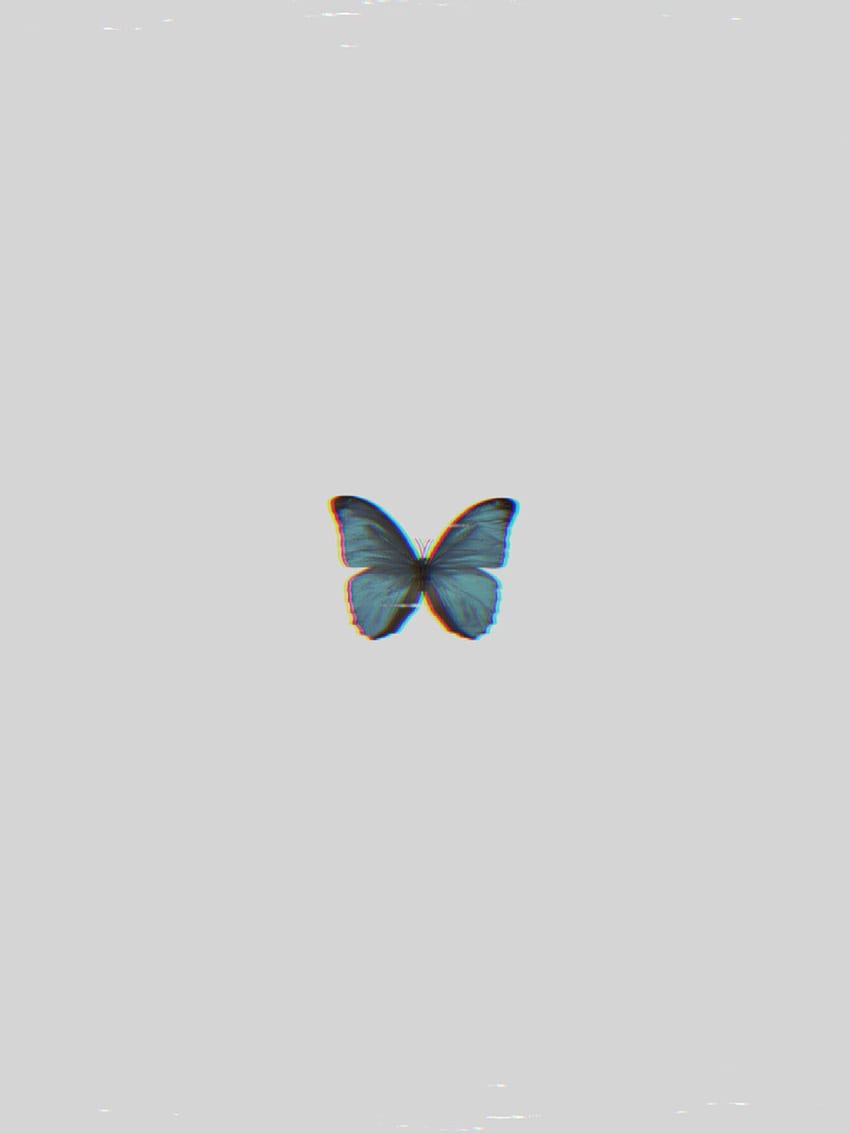 Kupu-kupu Sederhana Estetis , Kupu-kupu Biru Tua wallpaper ponsel HD