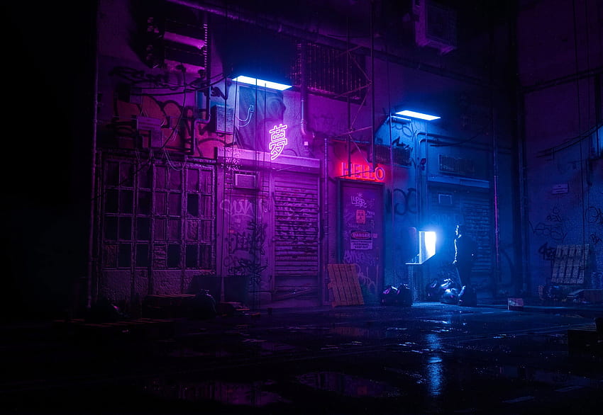 Dark , artwork, futuristic, synthwave, neon • For You For & Mobile ...