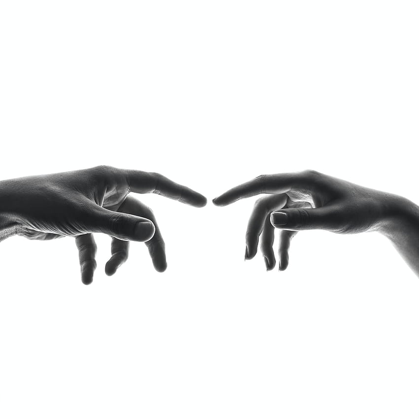 dedos conectados de duas pessoas – Mão, Conectando Pessoas Papel de parede de celular HD