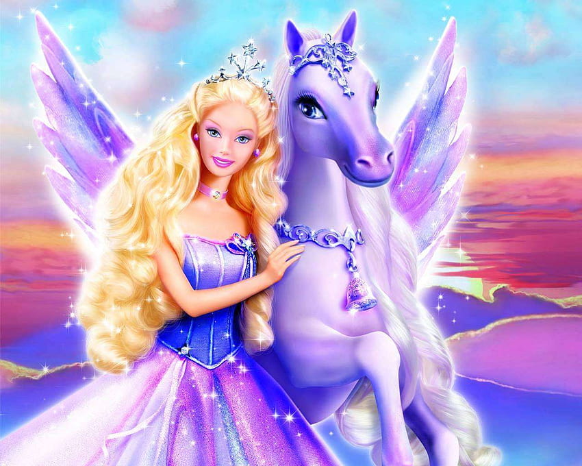 High Resolution Barbie Unicorn HD wallpaper