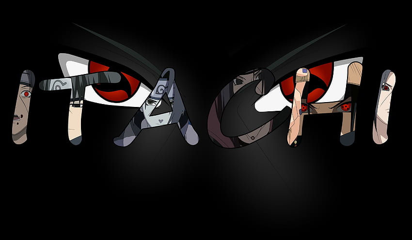 black, Headband, Naruto, Ninja, Red, Eyes, Uchiha, Itachi, Uchiha, Sasuke, Vector / and Mobile Background HD wallpaper