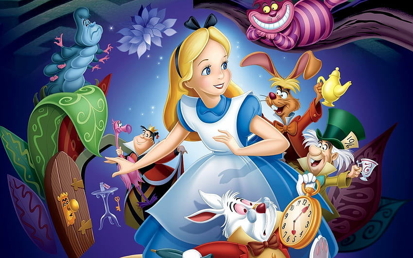 Алиса в страната на чудесата (1951), Алиса, карикатура, Дисни, филм HD тапет