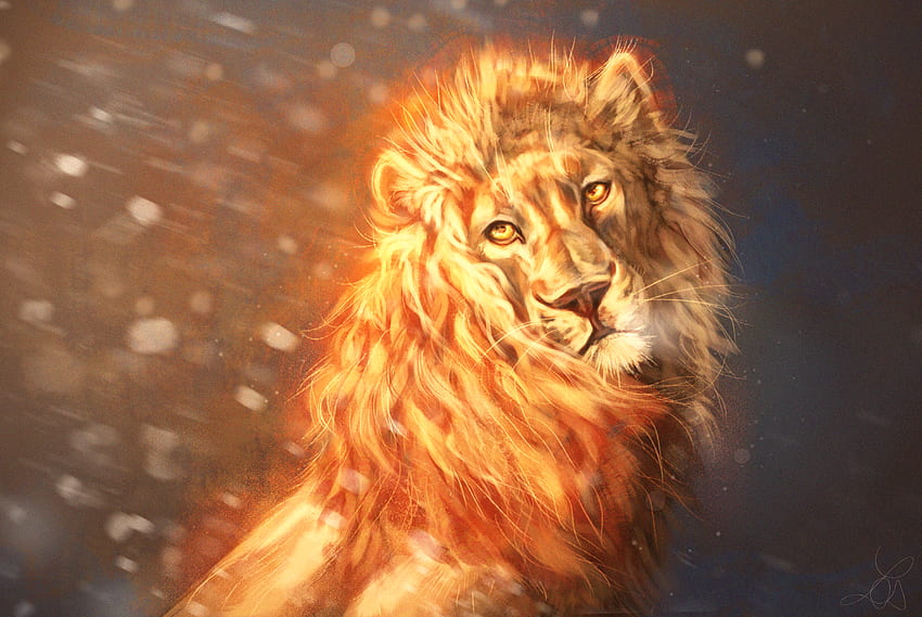 Art, Lion, Predator, Sight, Opinion, King Of Beasts, King Of The Beasts HD wallpaper