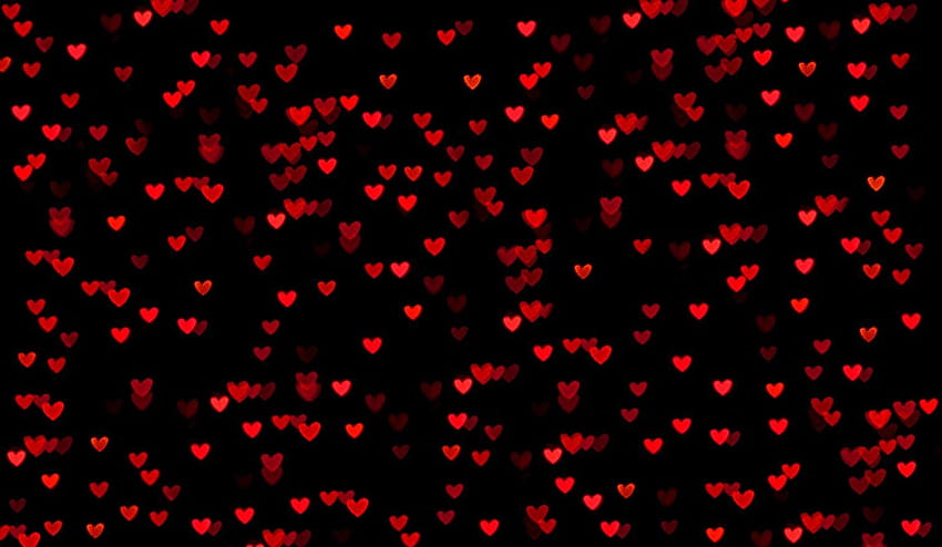 Red And Black Hearts - & Background HD wallpaper