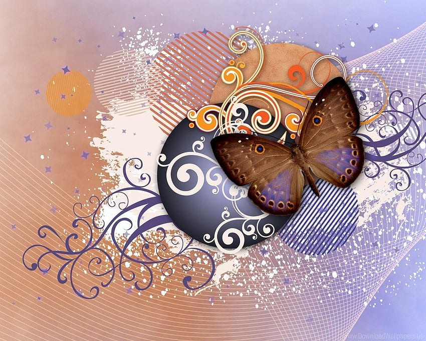 Standart 5:4 - Abstract, Butterfly, Pattern HD wallpaper