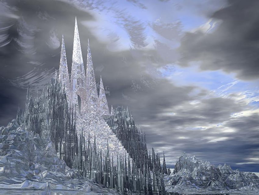 BEAUTIFUL ICE CASTLE, look scenery, icy, gorgeous, beautiful, castle HD wallpaper