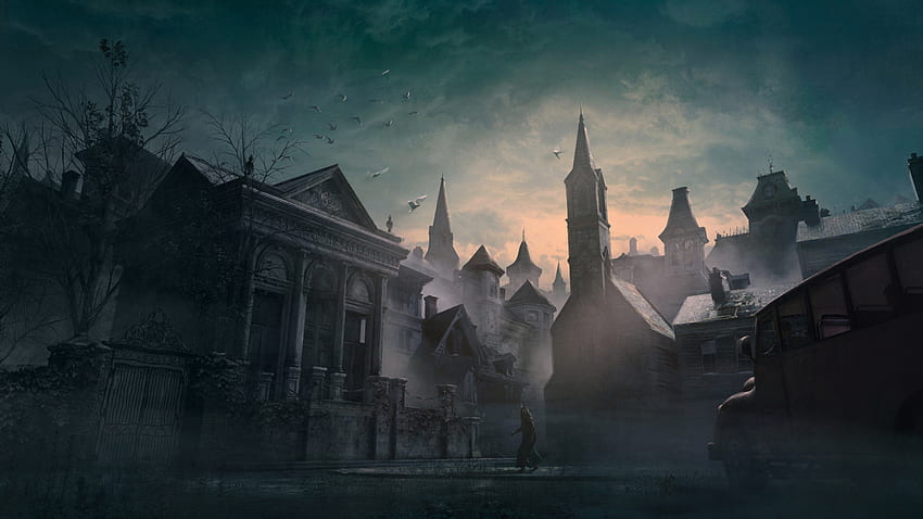 Abandoned City, Town, Darkness, Birds, Scary for Laptop, Notebook HD wallpaper