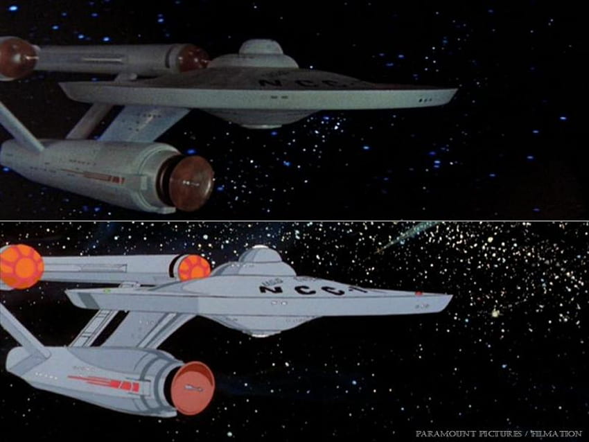 Live Action/Animated Enterprise, Enterprise, Star Trek, Starship Enterprise, Animated Star Trek papel de parede HD
