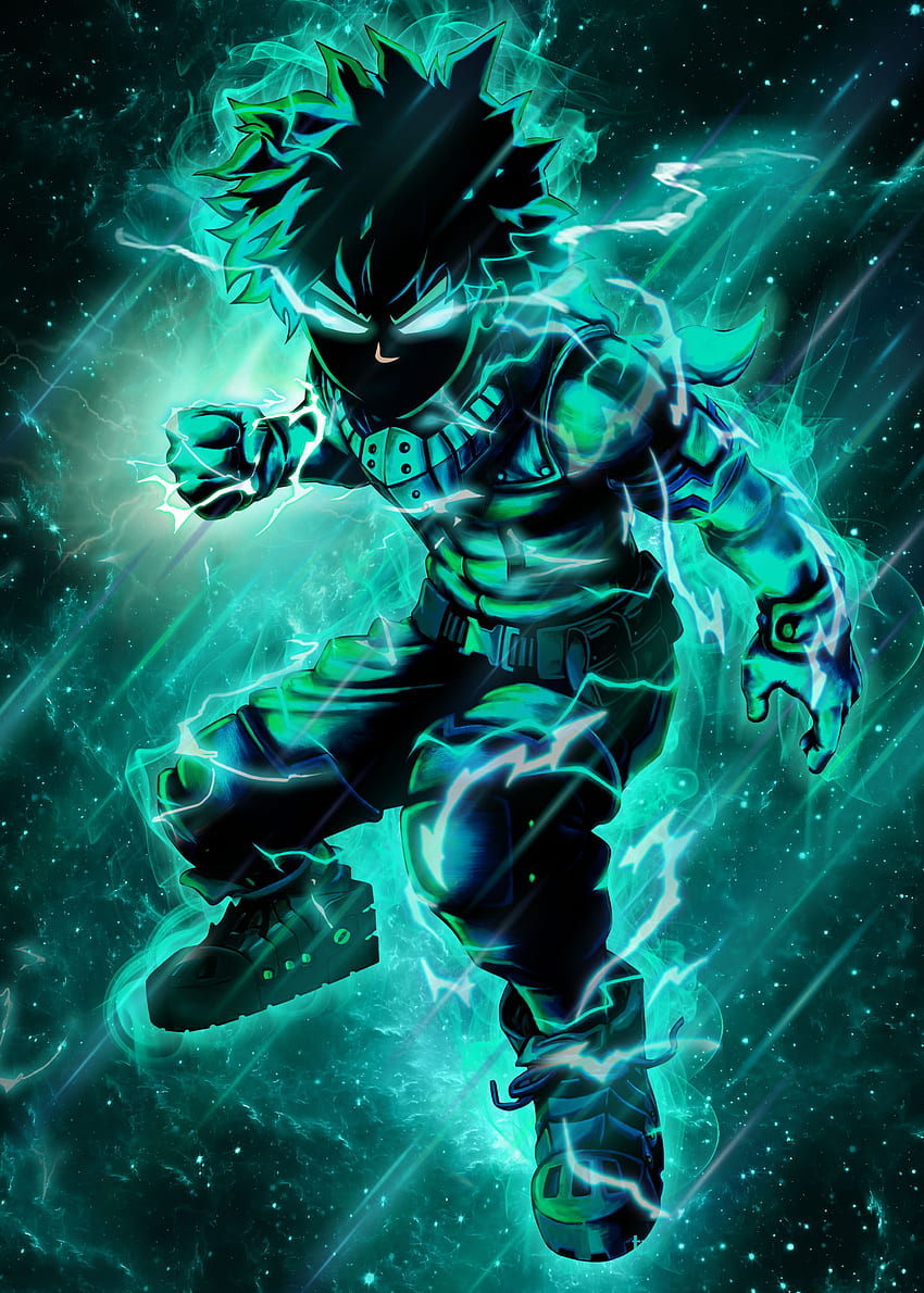 My Hero Academia (Midoriya Deku) Metal Posteri. Anime karakterleri, anime nes , anime oyuncuları, Cool Deku HD telefon duvar kağıdı